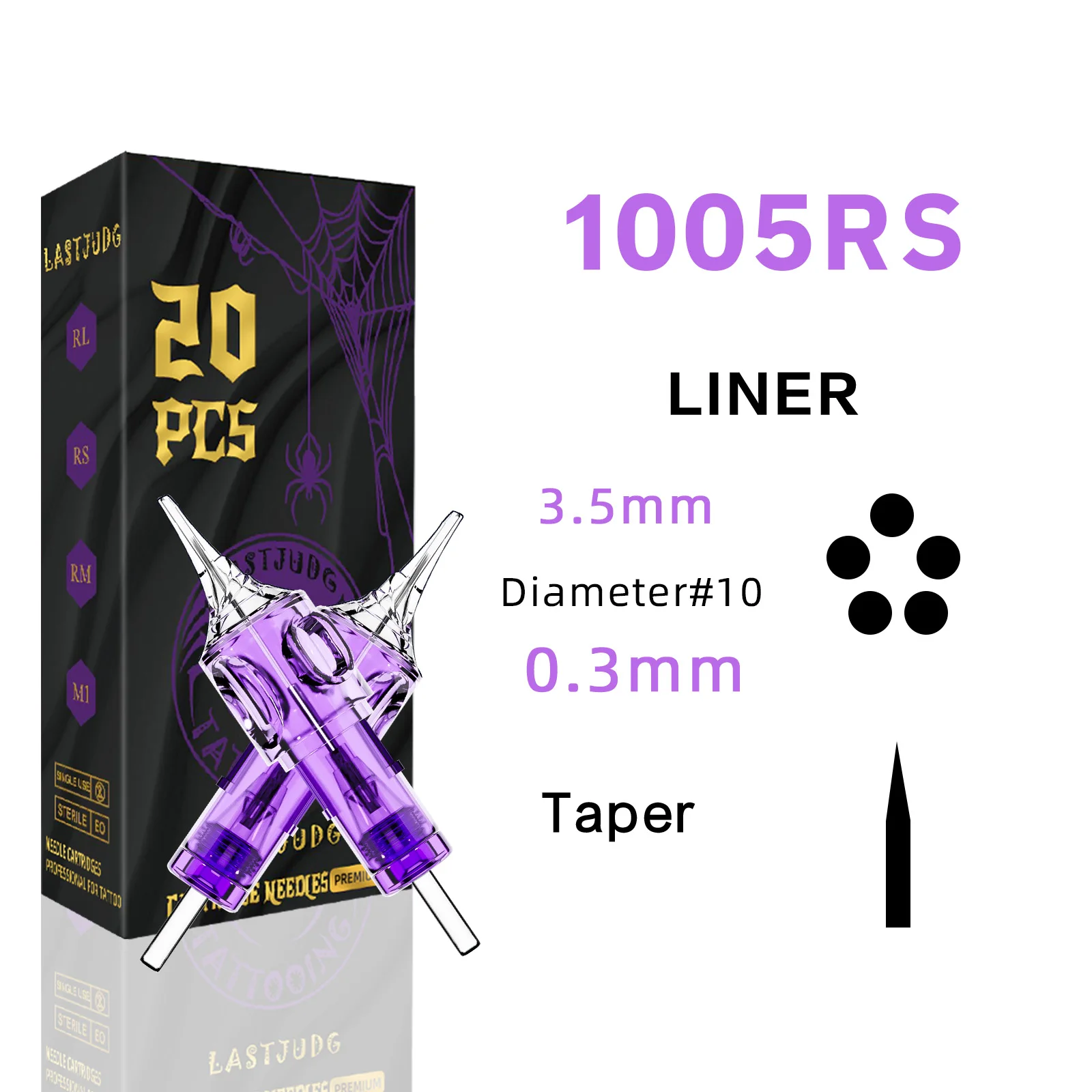LASTJUDG Tattoo Naalden 20PCS Wegwerp Tattoo Naalden RL RS M1 RM Permanente Make-Up Tattoo Cartridge Naald Voor Tattoo Pen