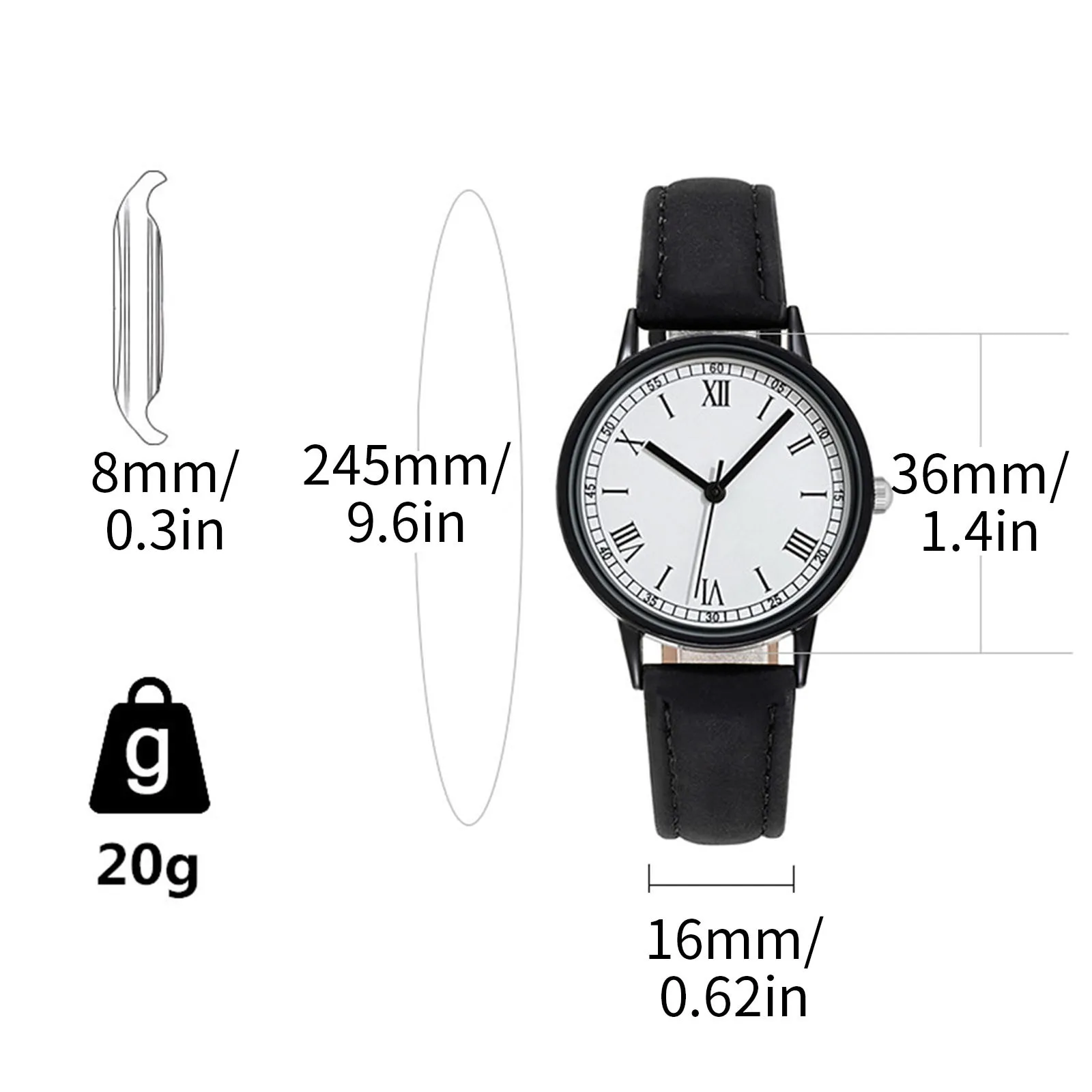 Quartz Ladies Wristwatches 2022 New Leather Strap Women Clock Simple Retro Roman Numerals Dial Montre Femme