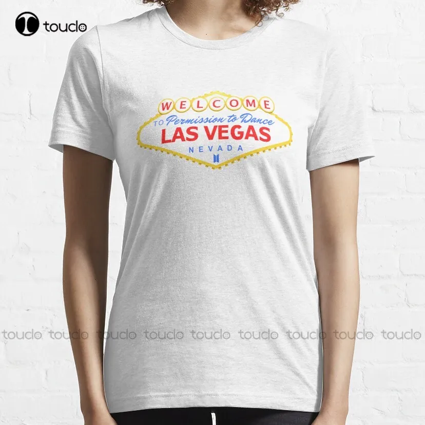 Permissão para dançar las vegas sinal de néon concerto clássico t-shirts preto moda lazer criativo engraçado harajuku t camisas