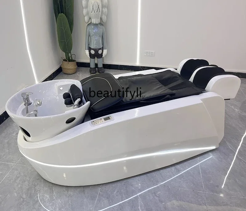 

xx1Automatic Massage Shampoo Hair Saloon Dedicated Head Treatment Water Circulation Fumigation Massage Shampoo Bed Arm-Free Mass