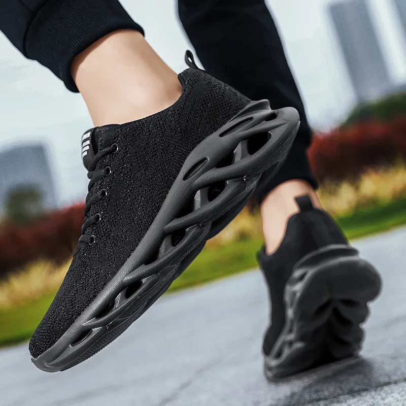 Mens Walking Shoes Solid Color Sneakers Men Outdoor Lightweight Breathable Multi-sports Training Shoe Platform