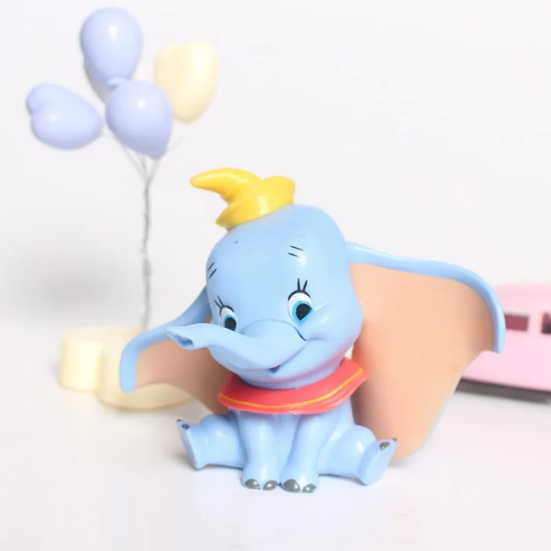 ديزني الكرتون الشكل دامبو الفيل البلاستيكية عمل الشكل سطح المكتب زخرفة كعكة الديكور هدايا عيد ميلاد الأطفال اللعب