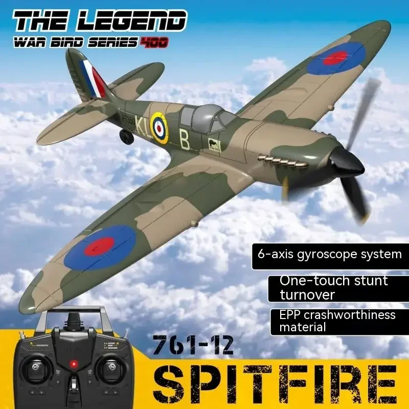 

Eachine Spitfire Rc Airplane 2.4ghz Epp 400mm U-turn Aerobatic Wingspan 6-axis Gyro One-key Mini Rtf Model Kids Birthday Gift