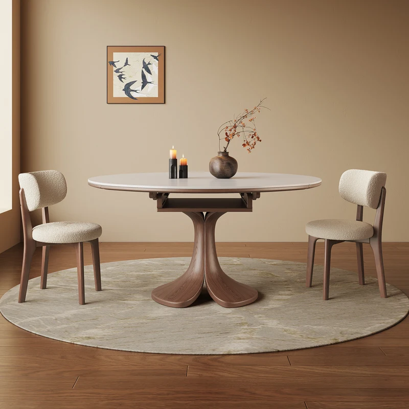 

Kitchen Restaurant Space Saving Dining Table Extendable Luxury Nordic Modern White Dining Table Furniture Home