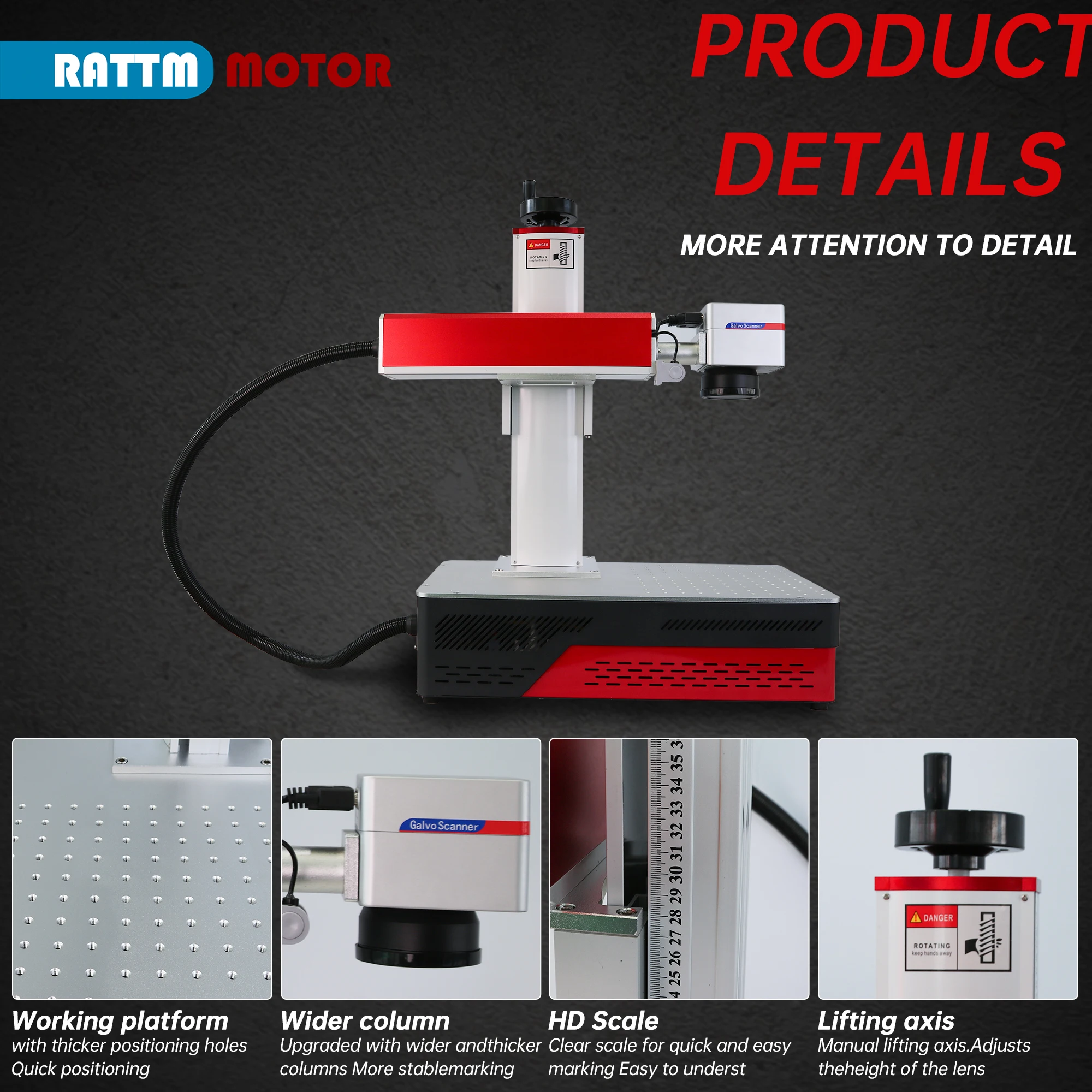 Fiber Laser Engraving Machine Marking Metal 20w 30w 50w 60w Raycus JPT MOPA M7 Engraver Gold Copper With D50 D60 D80 Rotary Axis