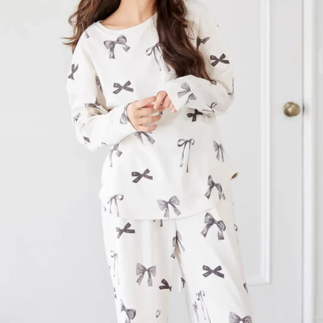 Pajamas Set Ladies Room Wear Bow Sleepwear (with tags)