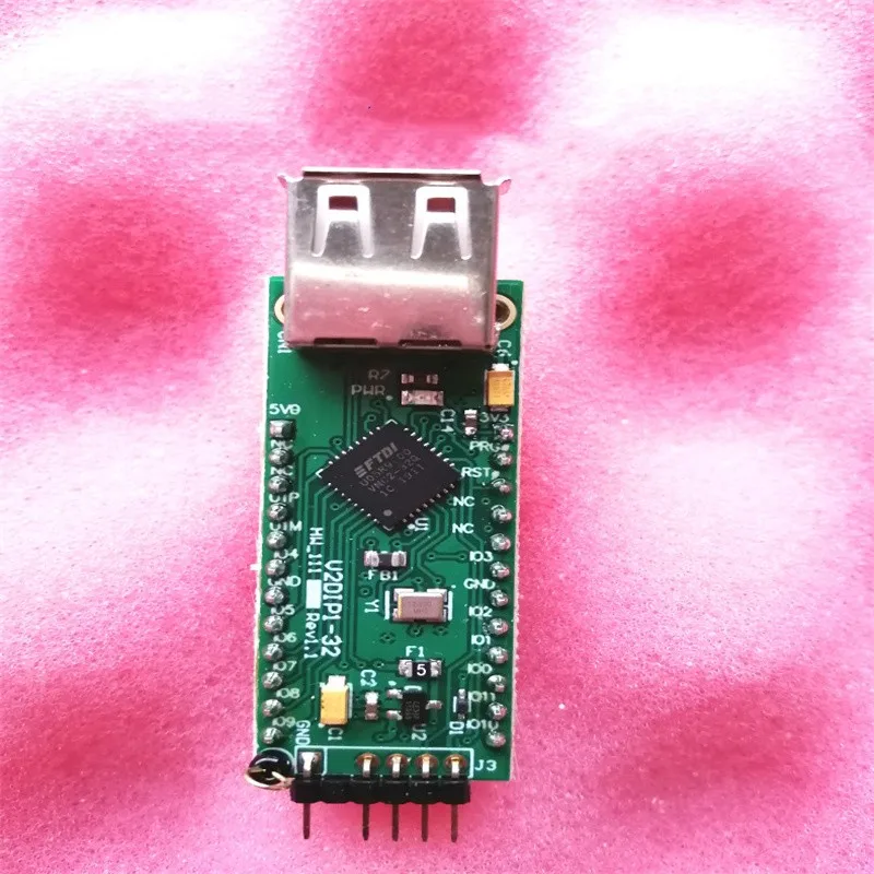 V2DIP1-32 FTDI vinculum-ii, Pin paralelo FIFO, SPI, VNC2-Q