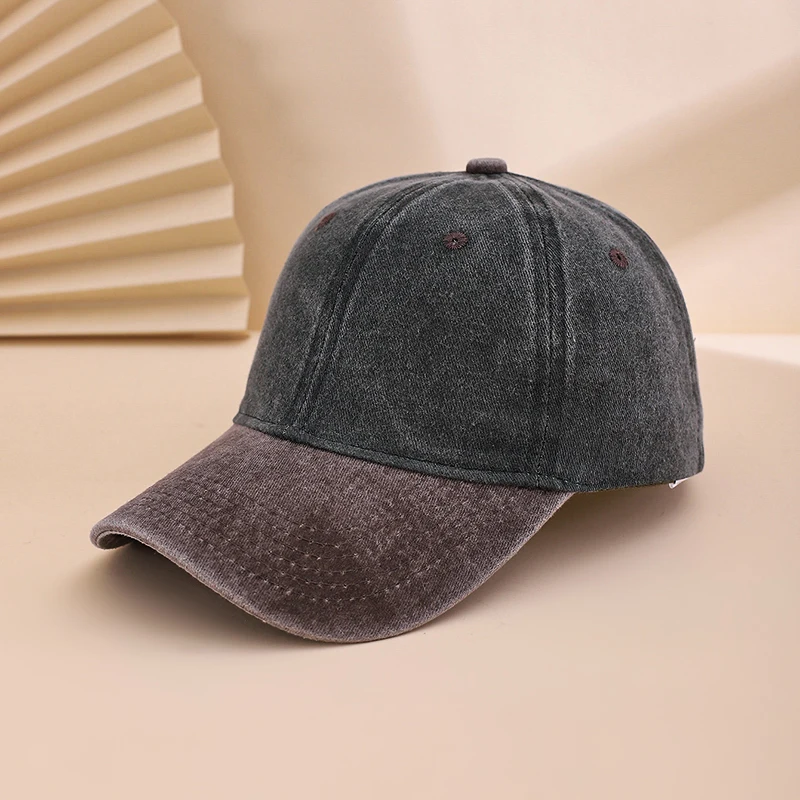 Korean-style Stitched and Washed Soft-brimmed Baseball Cap, Fashionable and Casual, Versatile and Sun-Protective Beanie Cap
