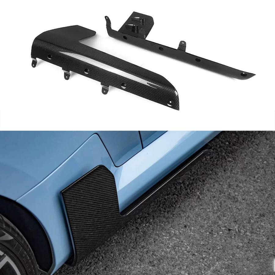 Para bmw g87 m2 de alta qualidade estilo mp seco fibra carbono saias laterais divisores cupwings winglets canards avental atualização corpo kit