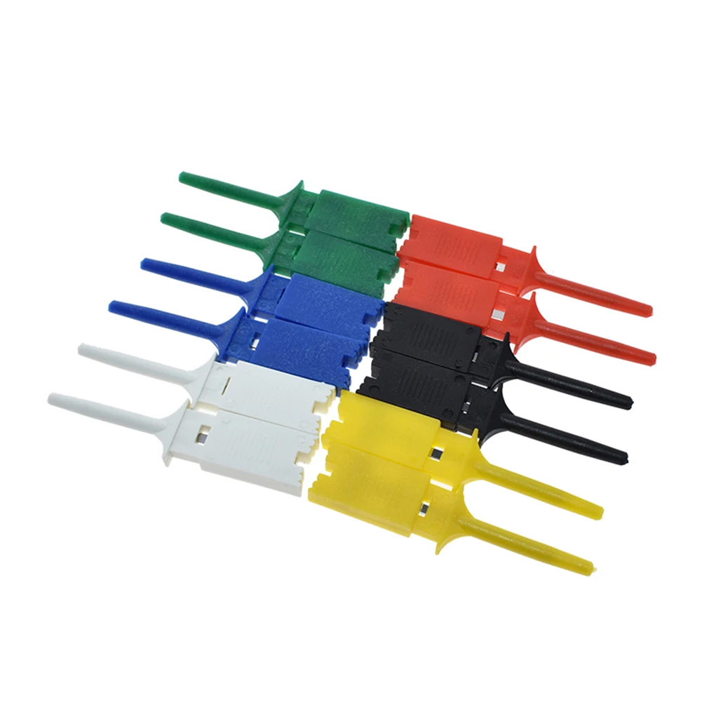 Convenient For Electronic Testing Clip Hook 12pcs Flat Hooking Instrumentation Clip for Test Hook Clip Testing