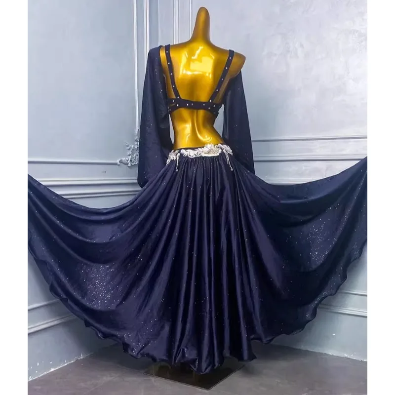 Traje de dançarina do ventre personalizado vestido de desempenho feminino 2025 novo conjunto oriental dancewear prática vestido roupas indianas terno feminino