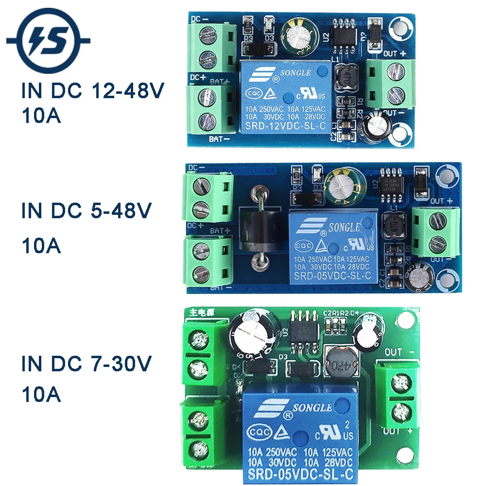 Power-Off Circuit Protection Board Auto Switching Power Module Cut-off Controller Switch DIY UPS Emergency Battery 12V 24V 10A