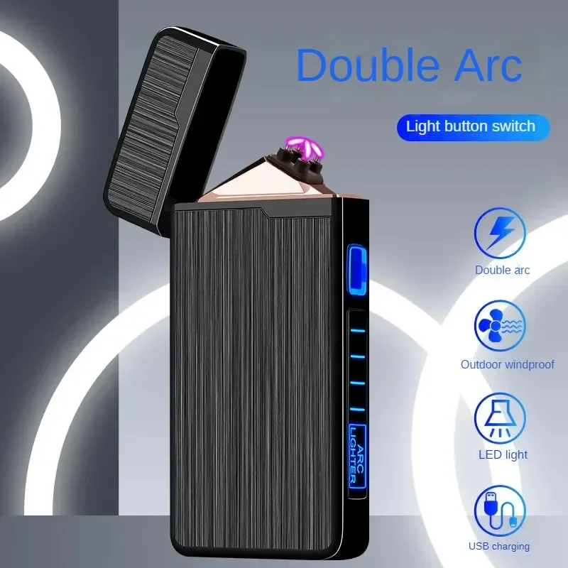 Plasma Dual ARC Touch Sensitive Lighter, USB Rechargeable, Windproof, Flameless, Gift for Men