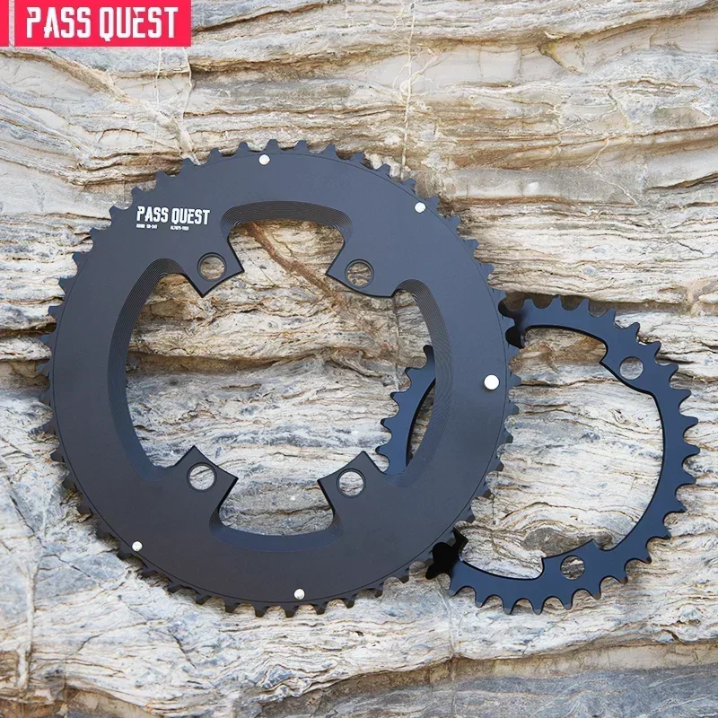 PASS QUEST 110BCD double Chainring for R9100,56-42T/53-39T/52-36T/50-34T/46-33T Chainwheel 11/12 Speed 110 bcd road chain ring