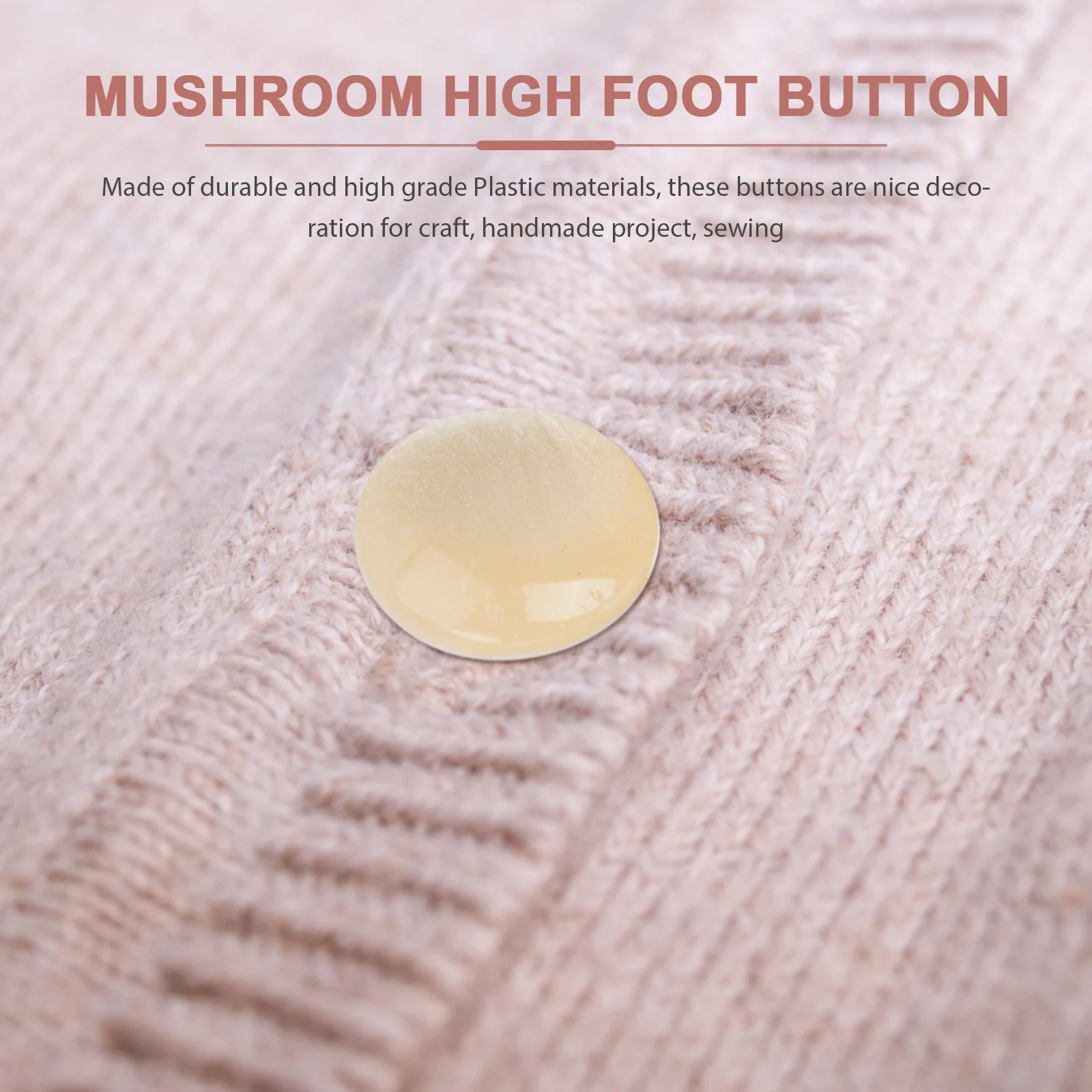 

40 Pcs Mushroom Buttons Decoration Decorative Coat Wedding Sewing Plastic DIY Clothes Mother