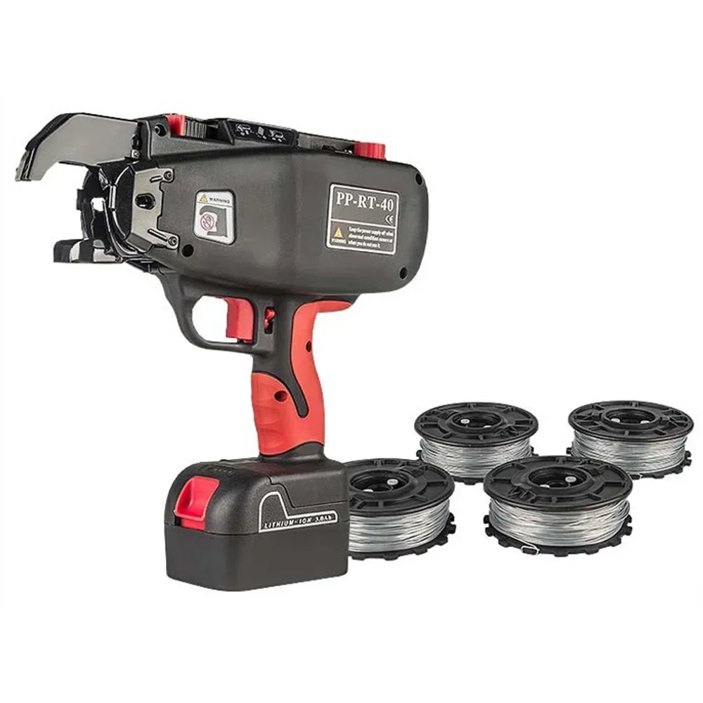 14.4v 4.0ah Automatic Steel Strapping Machine Rebar Tying Machine Rechargeable Binding Machine Steel Bar Lashing