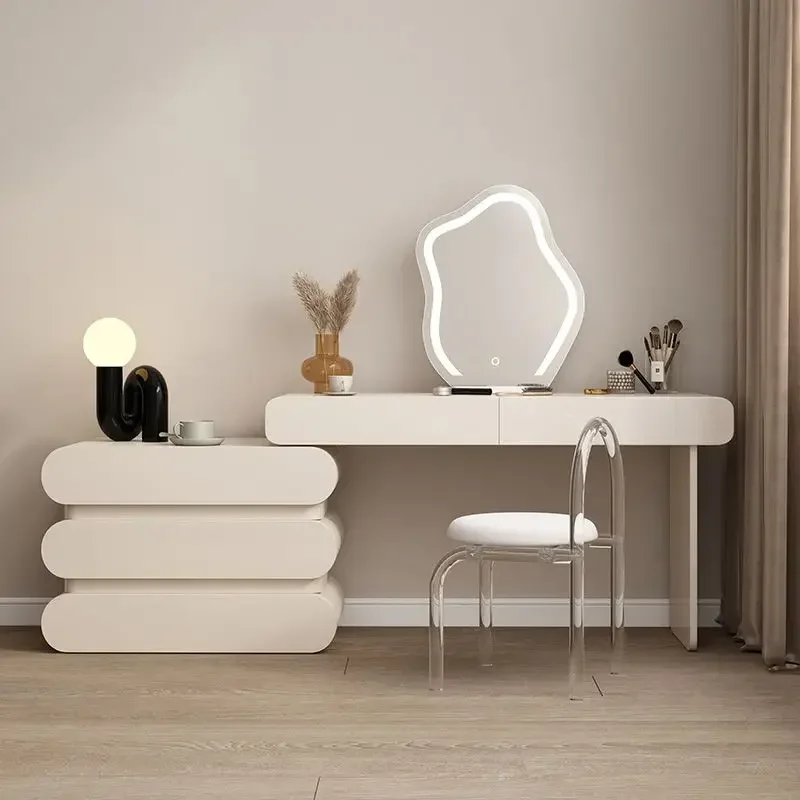 Covered Cabinet Reception Room Garden Furniture Set Light White Nightstand Bedroom Small Dresser