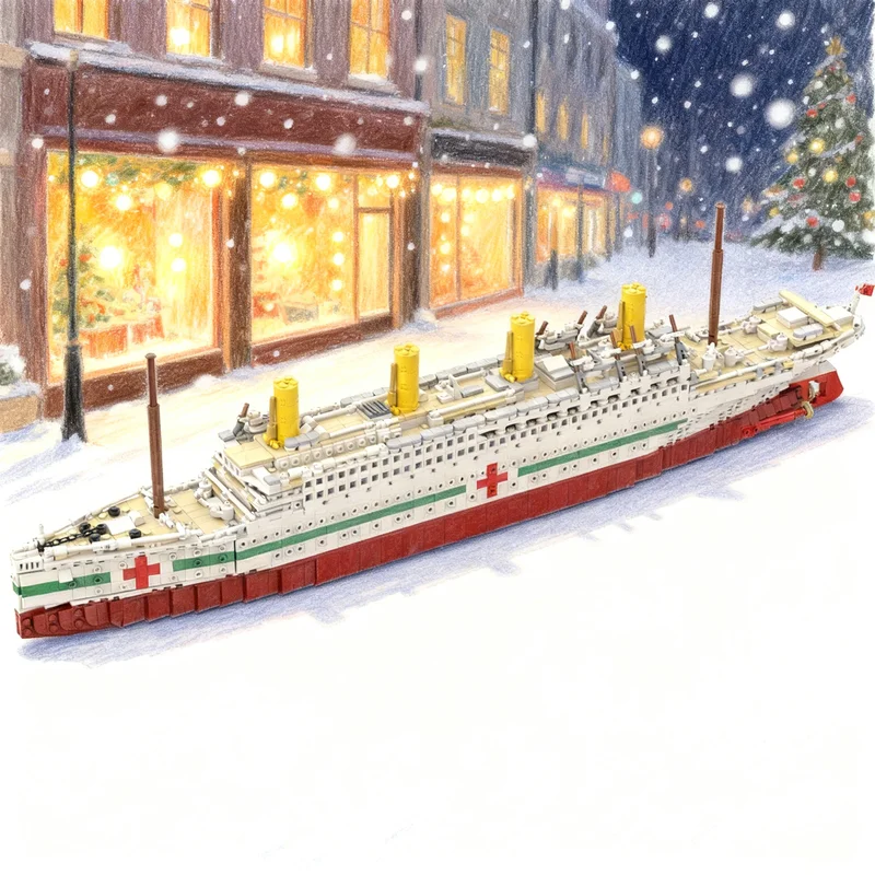 

2605pcs MOC HMHS Britannic 1 400 Building Only Creator Expert Model Building Blocks Architecture Toy Christmas Gifts Brick Kids