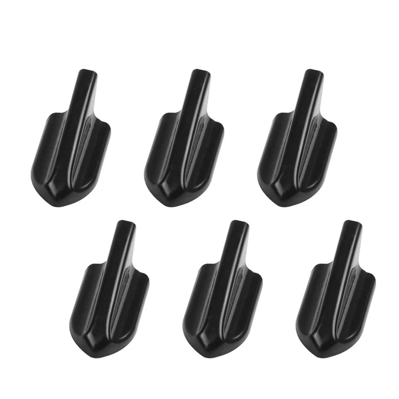 6pcs Black Car EVO-Style PP Roof Shark Fins Spoiler Wing Kit Vortex Generator