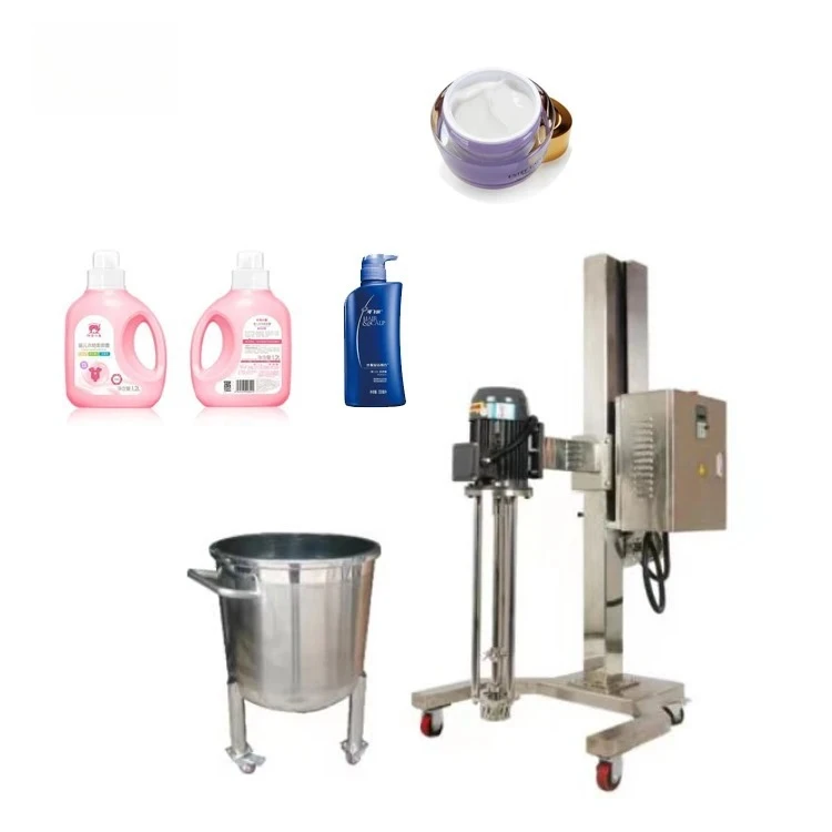 Stainless Steel Homogenizer Emulsion Machine Liquid Mixer Double Jacket Mixing Tank Cream Lotion Detergent Emulsifying Machine