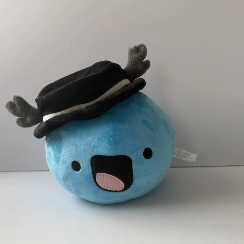 Game Monster Mart Water Ghost Plush Toy Cute Round Blue Soft Stuffed Game Peripheral Doll Creative Throw Pillow Home Decor Gift