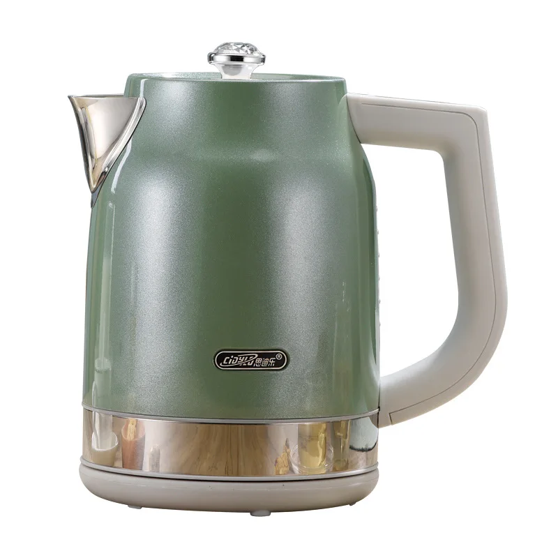 غلاية كهربائية 220 فولت 1.7L 304 غلاية غليان من الفولاذ المقاوم للصدأ إيقاف تشغيل تلقائي للتحكم في درجة الحرارة إبريق شاي غلاية دافئة 1800 وات