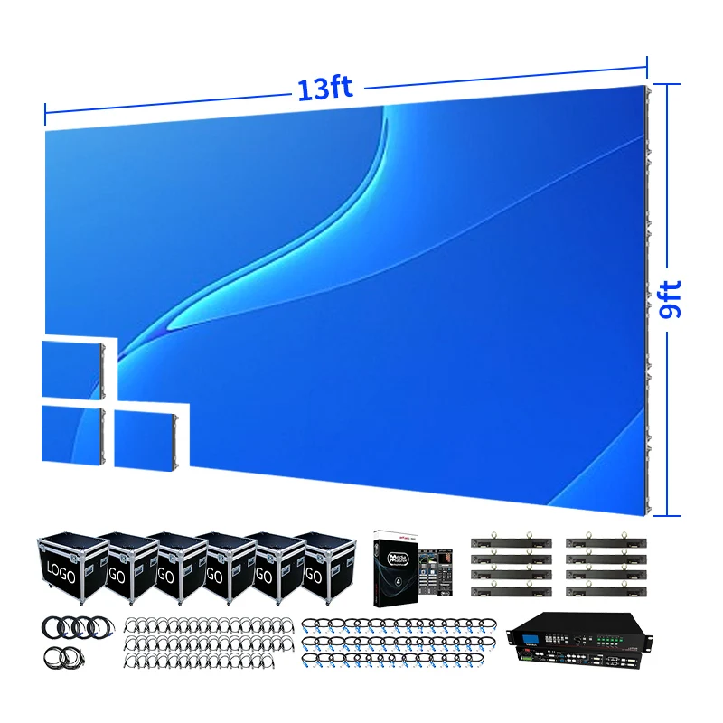 

Turnkey Solution 4x3 LED Video Wall Package Rental Full Color 50x50 LED Screen Indoor Outdoor P3.91 P2.976 P2.6 LED Display