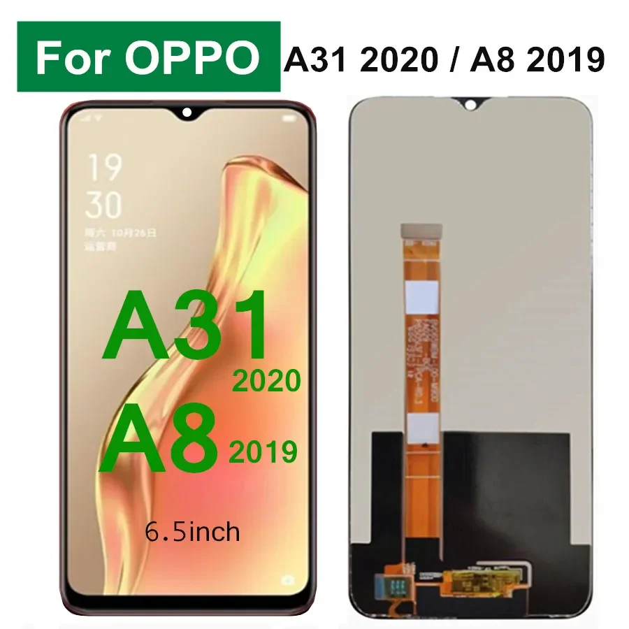 

6,5 "для Oppo A31 2020 CPH2015 ЖК-дисплей для Oppo A8 2019 PDBM00 ЖК-дисплей с цифровым преобразователем сенсорного экрана в сборе для OPPO A31 2020 ЖК-дисплей