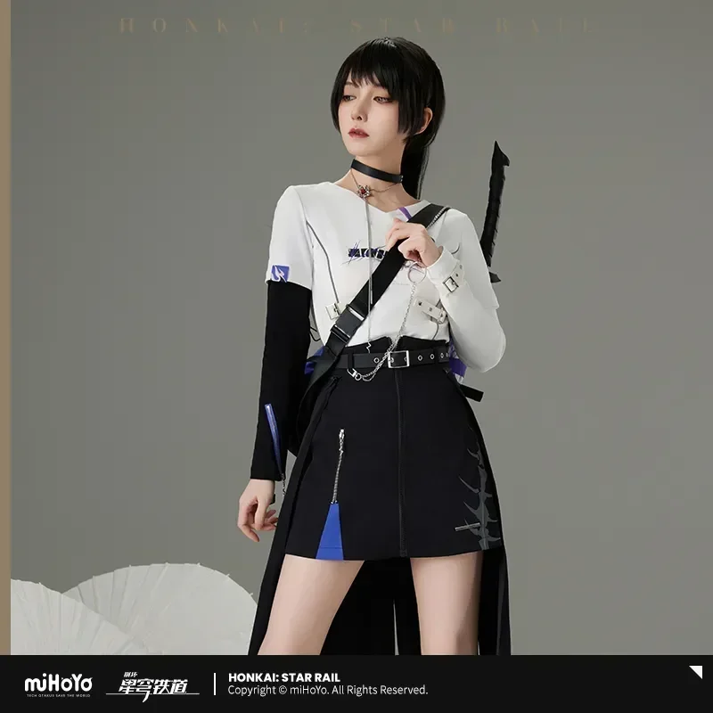 2025 الرسمية الأصلية Mihoyo أنيمي لعبة هونكاي: ستار السكك الحديدية Acheron تأثيري حقيبة كتف على ظهره حقيبة ساع هدية عيد الميلاد