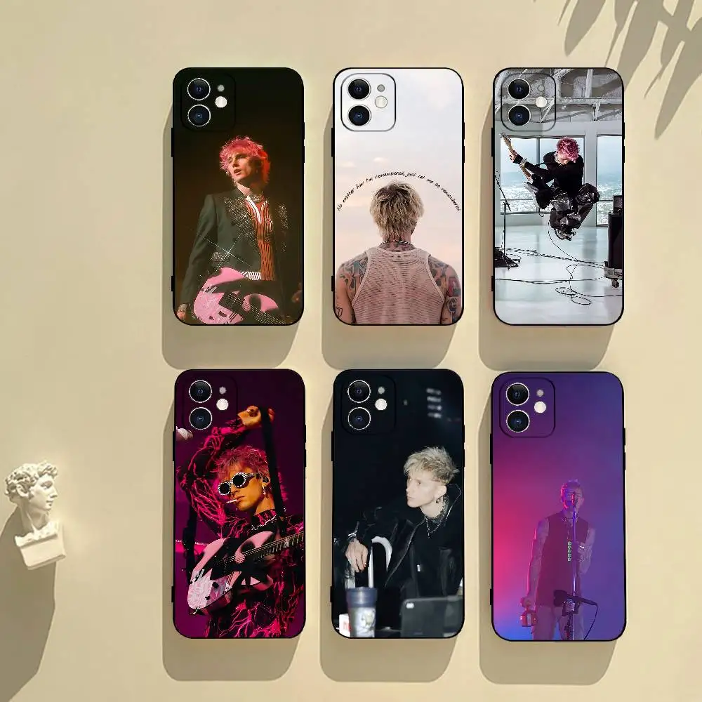 

O-MachineS Gun Kelly Phone Case Black Phone Case For IPhone 17/16/15/13/14 Pro Max/ 11Plus/X/Xr/Xs Max 13mini