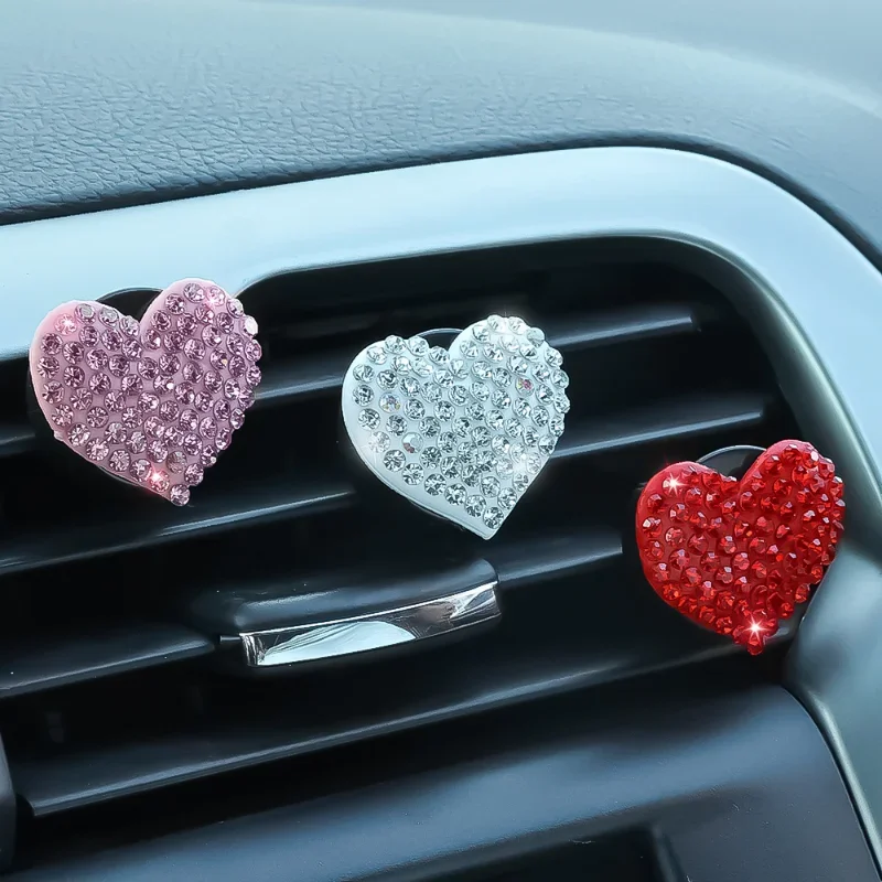 Car Air Conditioner Air Outlet Aromatherapy Clips Decor Universal Auto Interior Heart Style Perfume Deodorant Car Accessories