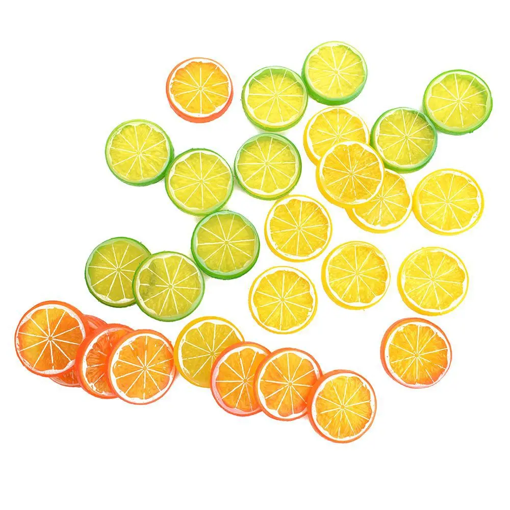 Simulated Lemon Slices Fake Fruit Ornaments Artificial Plastic Lemon Slices Model  Photography Decoration Food Props 2023