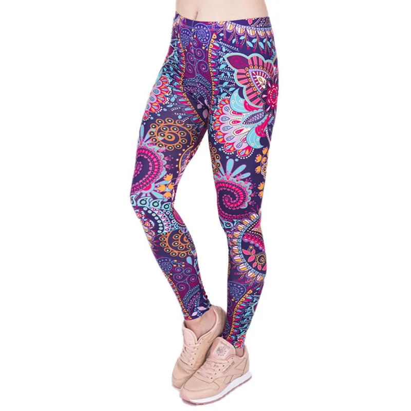 DeanFire Super Soft Stretch Mandala Flowers Print Fitness Leggings Sexy Silm Legins High Waist Trouser Women Pants