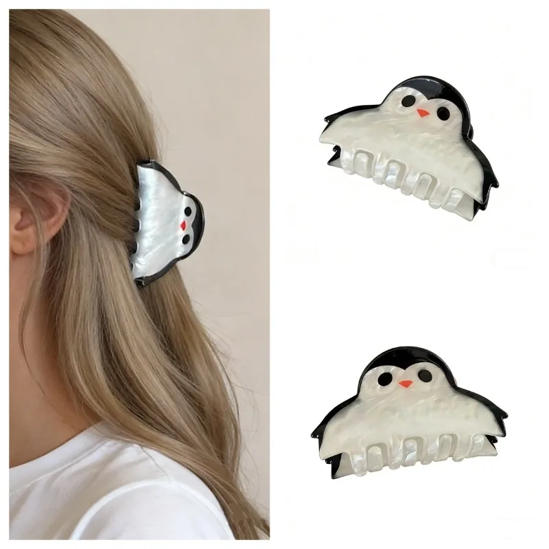 

Милая заколка для волос в виде пингвина для женщин: очаровательный дизайн с животными, модный игривый аксессуар, стильный и забавный головной убор для девочек, новинка для повседневных образов