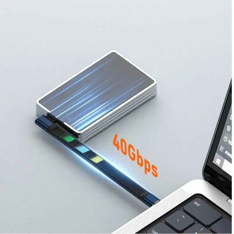 M5TD USB Type C Cable 40Gbps 240W Fast Charging Data Transfer Short Cord Flexible