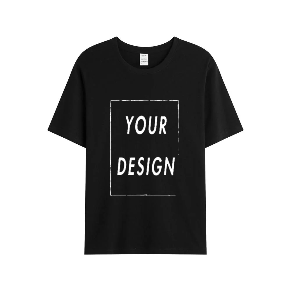 

100% Pure Cotton Men's T-shirt, High-end Clothing, Store Logo, European Size Text and Photo Customization for Your Own Team