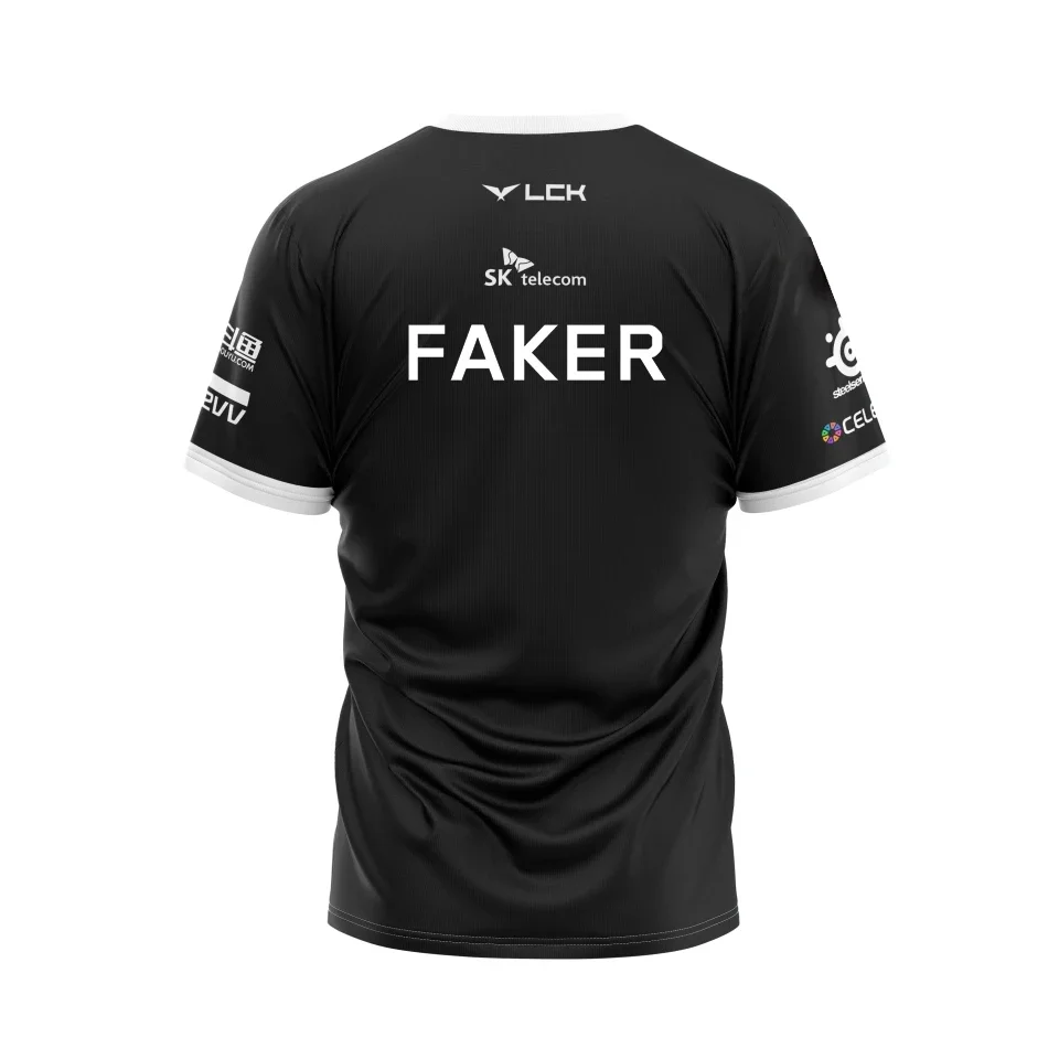 New League Of Legends SKT T1 Jersey T Shirt LOL Games Esports Team Uniform T-shirt MSI Faker Zeus Fans Support Sports Boys Tees