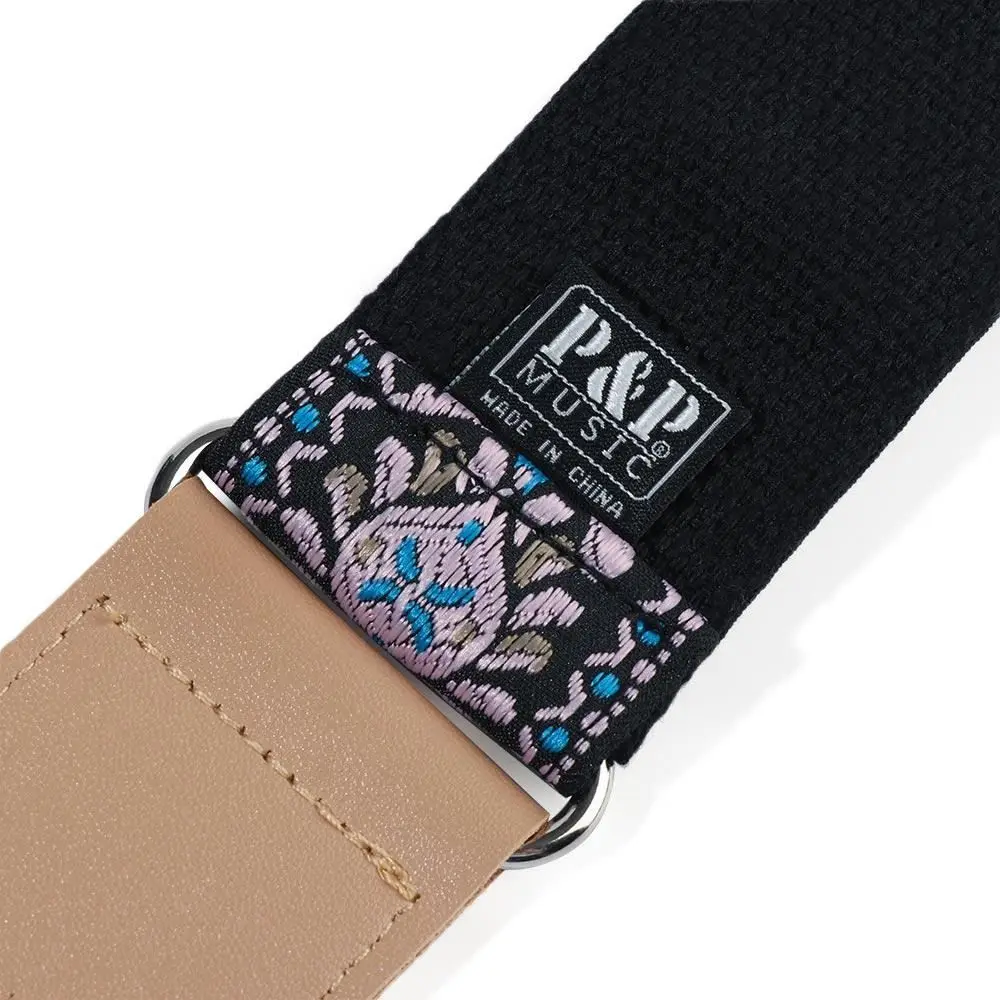 New Embroidered Guitar Strap Adjustable Nylon Electric Guitar Shoulder Belt Instrument Accessories Jacquard Bass Shoulder Band