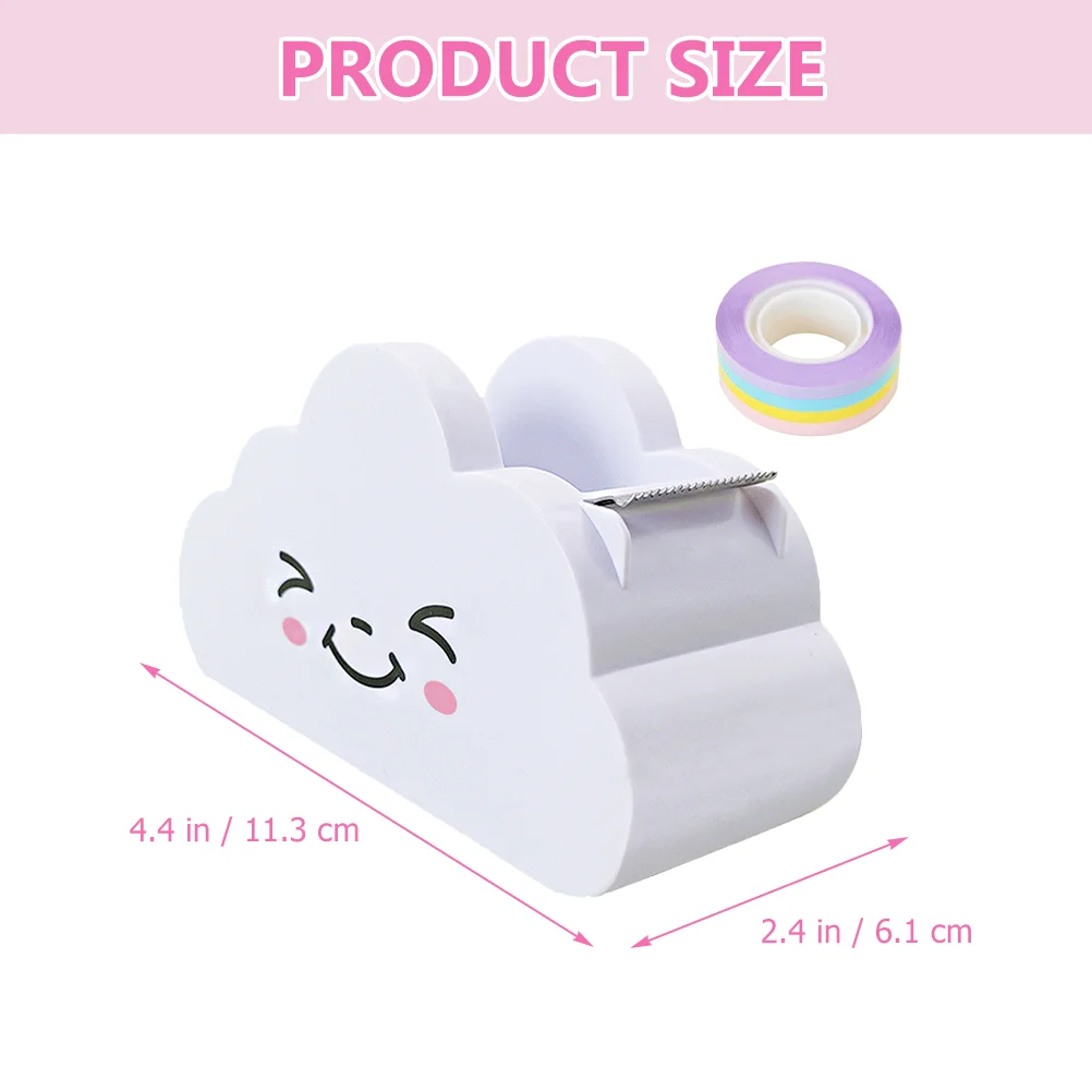 Washi Tape Dispenser Cutting Machine White Decor School Supplies Office Plastic Paper Clear