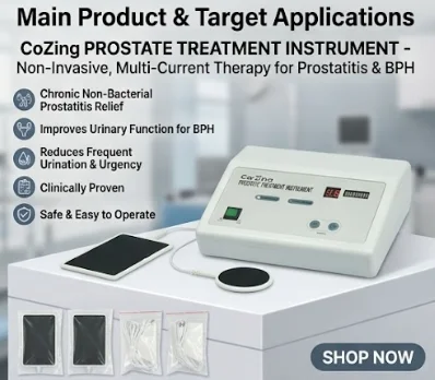 Men Prostate Electric Pulse Physiotherapy Device Home Non-invasive Massage Relieve Frequent Urination & Perineum Pain