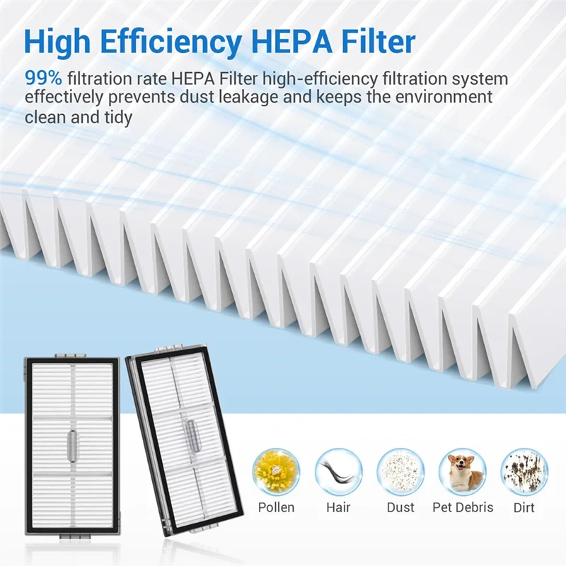 

ABBZ-Original Main Brush Washable Vacuum Cleaner Accessories Filter Side Brush Mop Cloths Dust Bag