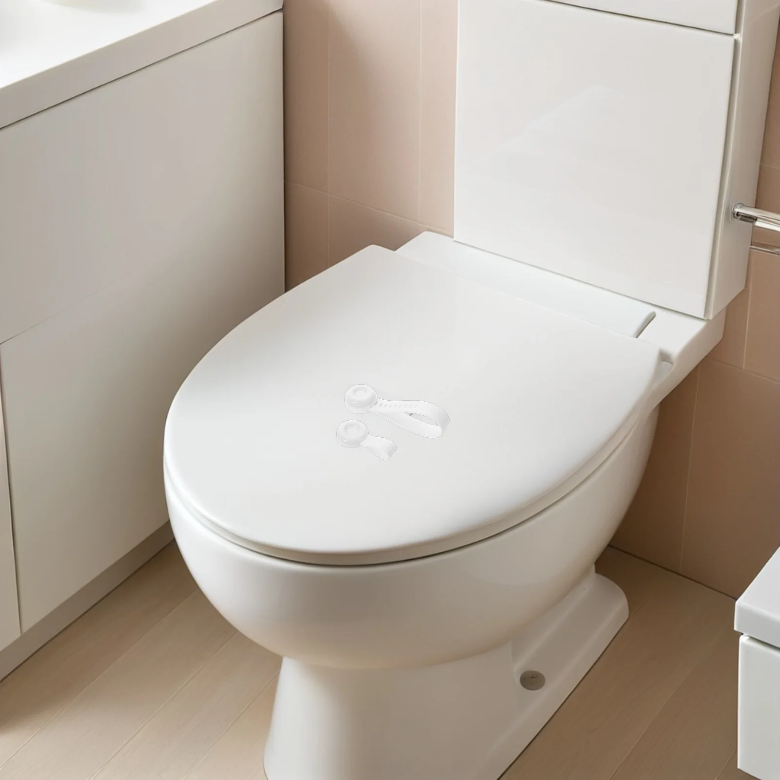 

2Pairs Toilet Seat Lifter Adhesive Handle Tool Bathroom Toilet Cover Accessory for Home Hotel Office