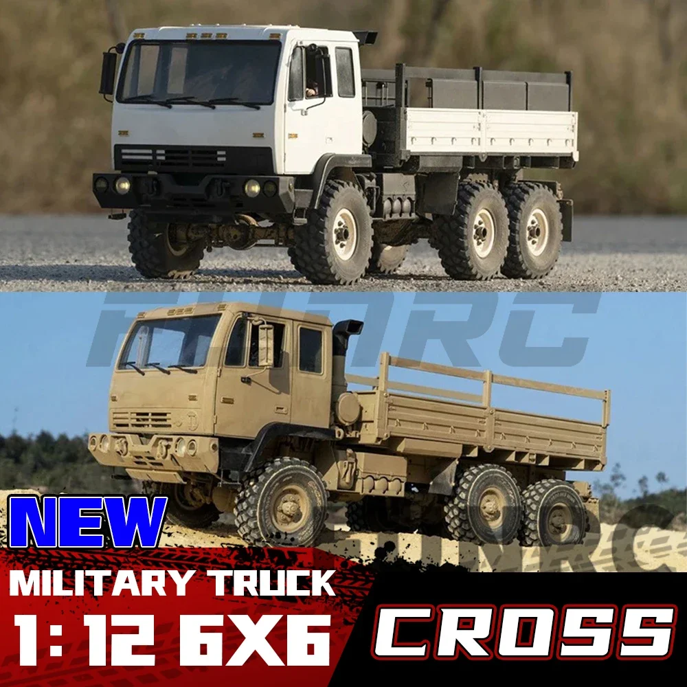 Cross RC FC6 1:12 Remote Control Military Truck Model Cars 6WD Off-road Vehicle Rock Buggy Metal Chassis Hard Shell Crawler Gift