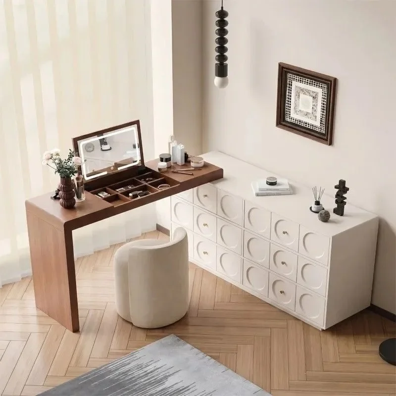 DSA medieval dresser, bedside chest, integrated corner dresser, French bedroom solid wood dressing table