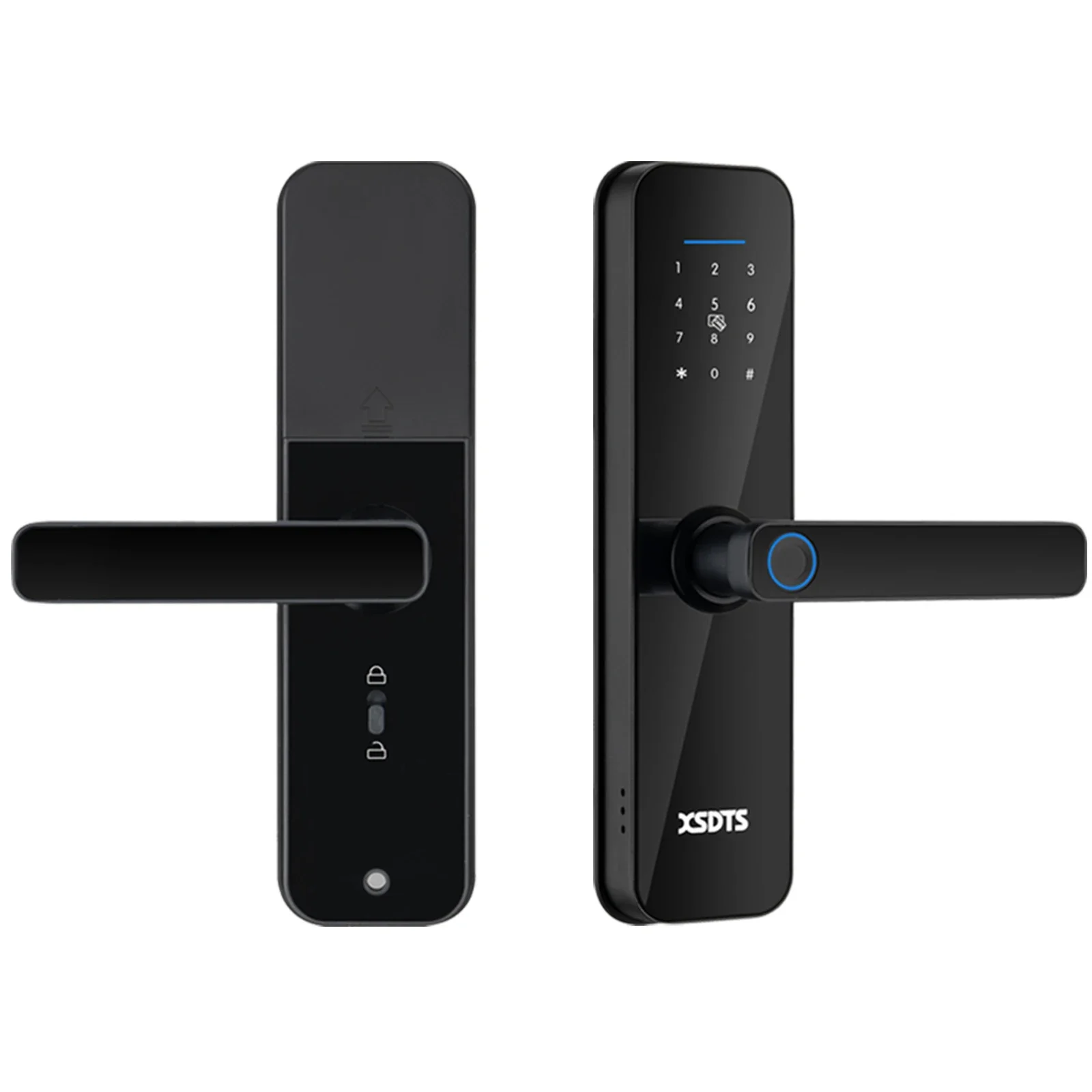 F5 Tuya Wifi Digital Electronic Smart Door Lock with Biometric Fingerprint Password Key Unlock for Wooden Door