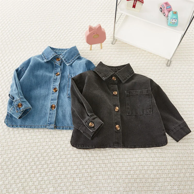 

Girls Baby's Kids Coat Jacket Outwear 2022 Jean Thicken Spring Autumn Overcoat Top Outdoor Teenagers Cotton Children's Clothing