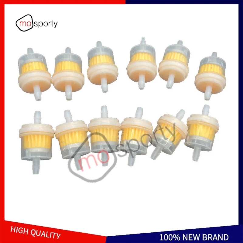 

12PCS Motorcycle Gasoline Gas Fuel Gasoline Oil Filter For Scooter Motorcycle Moped Scooter Dirt Bike ATV Fuel Filter