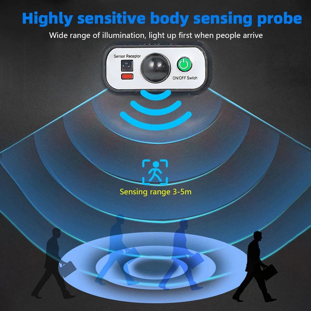 مصباح شارع بمستشعر بالطاقة الشمسية في الهواء الطلق فائق السطوع 3 أوضاع إضاءة أمنية مقاومة للماء لمسار فناء الحديقة وجهاز التحكم عن بعد