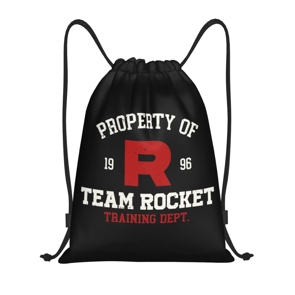 

Letter R Team Rocket Logo Backpacks Portable Drawstring Bags Storage Bag Book Bags for Man Woman School