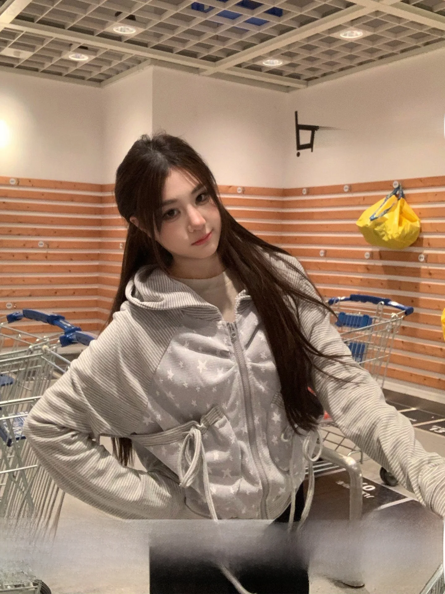 

Повседневная женская толстовка с американским звездным принтом и полосками, весенний дизайн, свободный крой, длинный рукав, на молнии, полиэстер